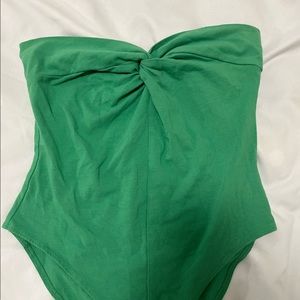 F21 green bodysuit